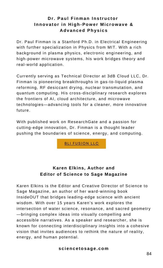 Karen Elkins, Dr. Paul Finman, William Armand Sosa, The Mercury Red Thread: Ancient Technology and Fusion